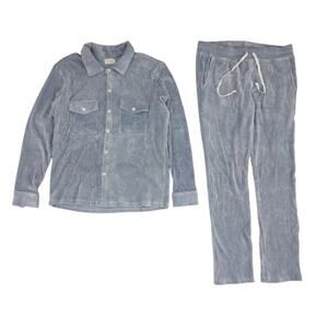 Lucent Los Angeles Blue Lux Corduroy Jacket & Trousers Set XXL Suit